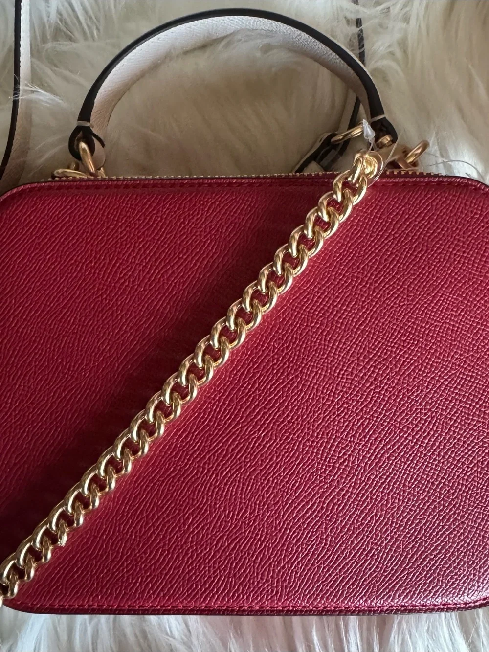 2022 Coach Disney x CoachBox Crossbody Cruella Motif leather Red Apple Multi Bag